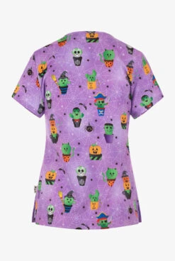 Zavate Ava Therese Creepy Cactus And Spiders Women's 2-Pocket STRETCH V-Neck Print Scrub Top 5 Zavate Ava Therese Creepy Cactus And Spiders Women's 2-Pocket STRETCH V-Neck Print Scrub Top -Cherokee Shop Z1054CRCT 100323 2