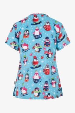 Zavate Ava Therese Penguins Enjoy The Ride Women's 2-Pocket STRETCH V-Neck Print Scrub Top 5 Zavate Ava Therese Penguins Enjoy The Ride Women's 2-Pocket STRETCH V-Neck Print Scrub Top -Cherokee Shop Z1054ENRD 100323 2