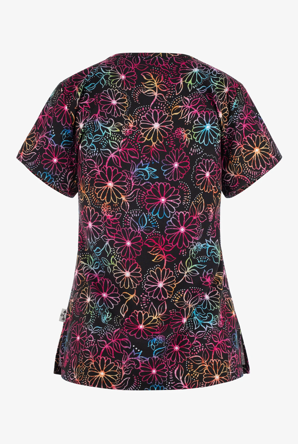 UA Exclusive Zavate Ava Therese Fab In Floral Women's 2-Pocket STRETCH V-Neck Print Scrub Top 4 UA Exclusive Zavate Ava Therese Fab In Floral Women's 2-Pocket STRETCH V-Neck Print Scrub Top - Image 2