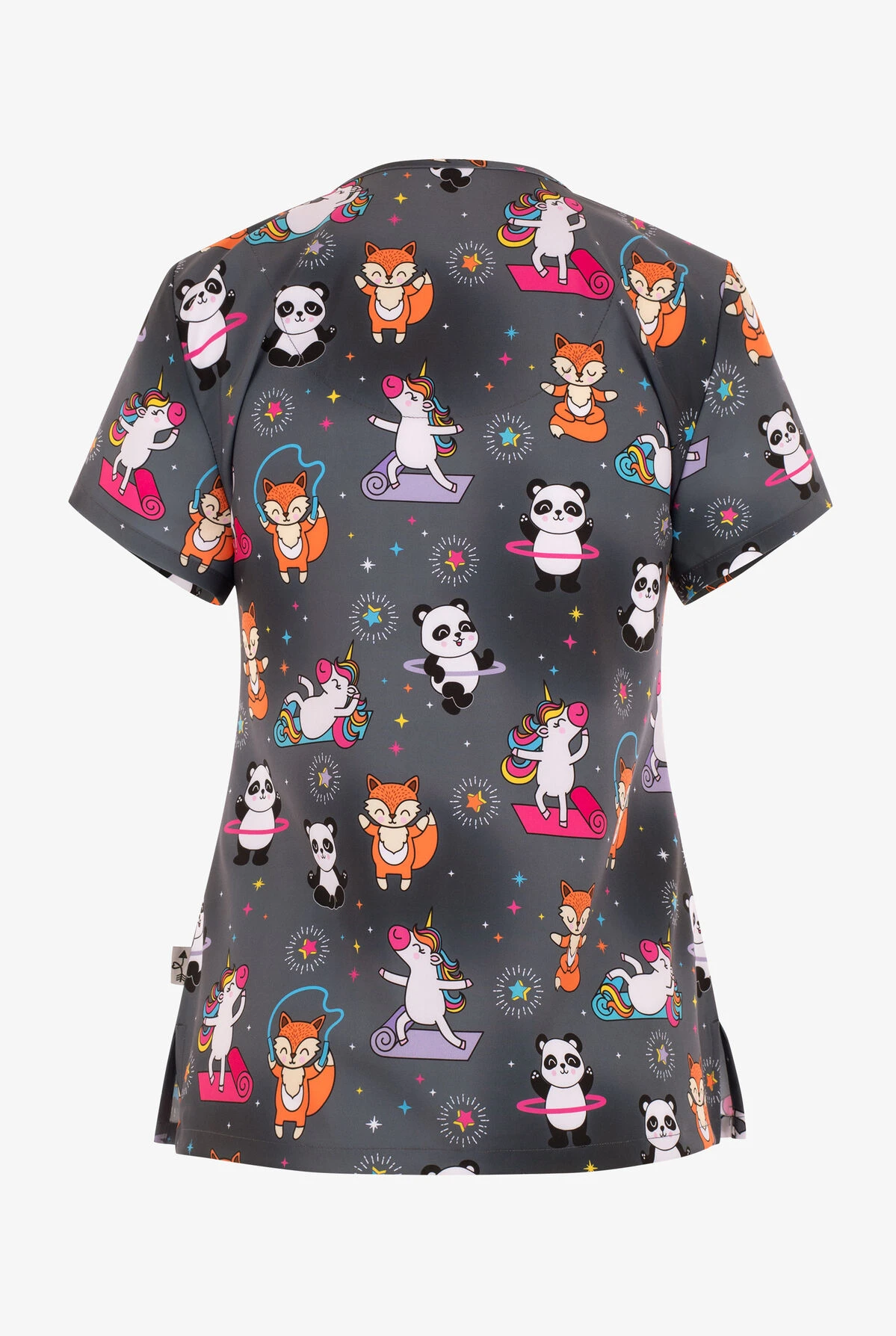 UA Exclusive Zavate Ava Therese Just Breathe Women's 2-Pocket STRETCH V-Neck Print Scrub Top 4 UA Exclusive Zavate Ava Therese Just Breathe Women's 2-Pocket STRETCH V-Neck Print Scrub Top - Image 2