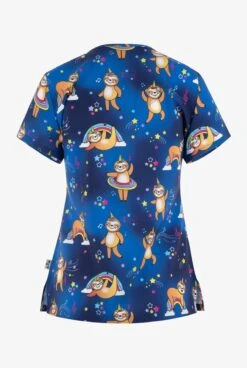 Zavate Ava Therese Unicorn Sloth Squad Women's 2-Pocket STRETCH V-Neck Print Scrub Top 5 Zavate Ava Therese Unicorn Sloth Squad Women's 2-Pocket STRETCH V-Neck Print Scrub Top -Cherokee Shop Z1054SLSQ 2