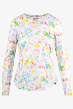 Zavate Ava Therese Brights Tee Tie Dye Women's STRETCH Long Sleeve Knit Underscrub