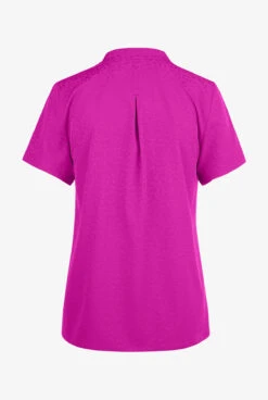 UA Exclusive Bella By Zavate Grace Jacquard Women's 3-Pocket STRETCH Mandarin Collar Tuck In Top -Cherokee Shop Z1168 092023 MAGEN 2