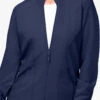 Zavate Ava Therese Women's 2-Pocket STRETCH Zip Front Scrub Jacket -Cherokee Shop Z2022 NAVY 1