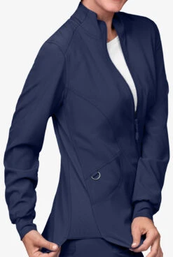 Zavate Ava Therese Women's 2-Pocket STRETCH Zip Front Scrub Jacket -Cherokee Shop Z2022 NAVY 5