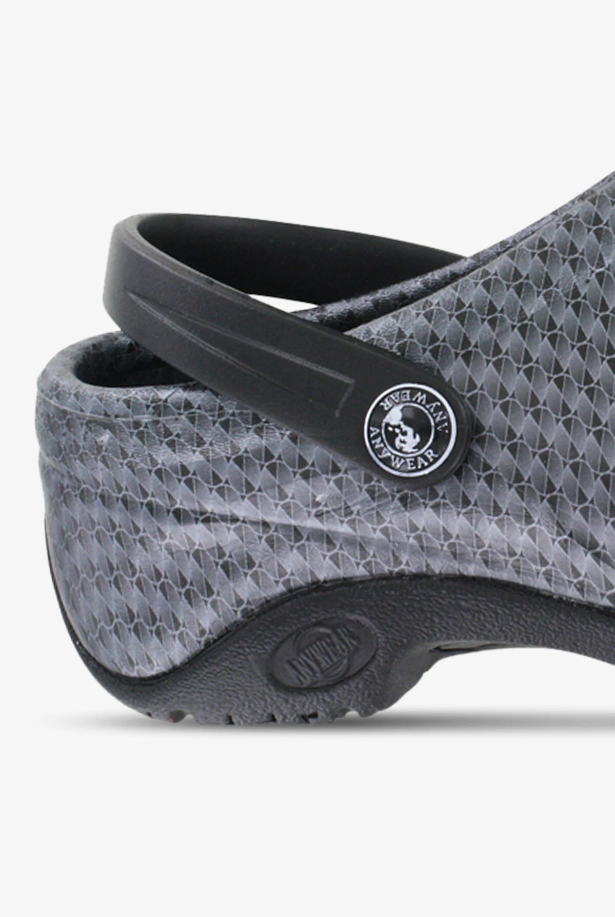 Anywear Unisex Zone Black/Silver Nursing Clogs 4 Anywear Unisex Zone Black/Silver Nursing Clogs - Image 2